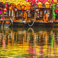 Buy canvas prints of Flower Boats Lychee Bay Luwan Guangzhou Guangdong Province China by William Perry