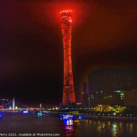 Buy canvas prints of Canton Guangzhou Tower Pearl River Guangzhou Guangdong China by William Perry