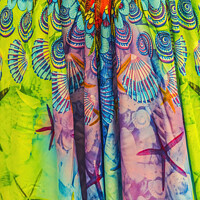 Buy canvas prints of Colorful Silk Scarves Miami Florida by William Perry