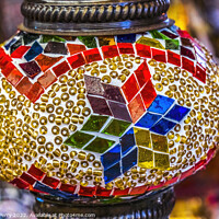 Buy canvas prints of Colorful Turkish Mosaic Lamp Little Havana Miami Florida by William Perry