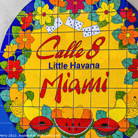Buy canvas prints of Calle Street 8 Little Havana Miami Florida by William Perry