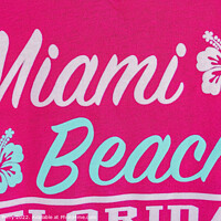 Buy canvas prints of Colorful Pink Shirt Miami Beach Florida by William Perry