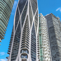Buy canvas prints of Buildings High Rises  Downtown Miami Florida by William Perry