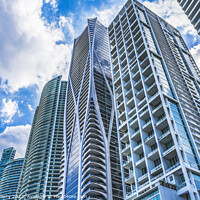 Buy canvas prints of Modern Buildings High Rises  Downtown Miami Florida by William Perry