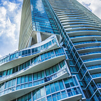 Buy canvas prints of Modern Building High Rise  Downtown Miami Florida by William Perry