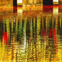 Buy canvas prints of Reflection Abstract West Lake Hangzhou Zhejiang China by William Perry