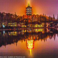Buy canvas prints of Leifeng Pagoda Reflection West Lake Hangzhou Zhejiang China by William Perry