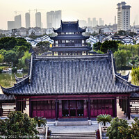 Buy canvas prints of Ancient Chinese Pavilion Hall Pan Men Scenic Area Suzhou China by William Perry