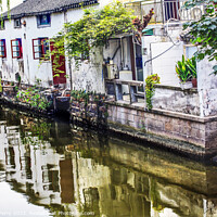 Buy canvas prints of Ancient Chinese Houses Water Reflection Canals Suzhou China by William Perry