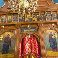 Buy canvas prints of Altar Icons John Baptist Greek Orthodox Church Bethany Jordan by William Perry