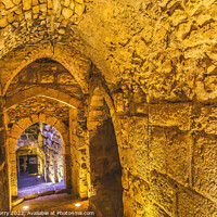 Buy canvas prints of Qalat ar-Rabid Ancient Arabic Fortress Castle Ajlun Jordan by William Perry
