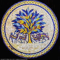 Buy canvas prints of Tree of Life Mosaic Madaba Jordan by William Perry