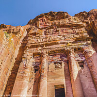 Buy canvas prints of Royal Rock Tomb Arch Petra Jordan  by William Perry