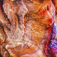 Buy canvas prints of Red Rock Abstract Near Royal Tombs Petra Jordan by William Perry
