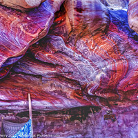 Buy canvas prints of Red Rock Abstract Cave Near Royal Tombs Petra Jordan by William Perry