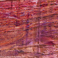 Buy canvas prints of Rose Red Rock Tomb Abstract Street of Facades Petra Jordan  by William Perry