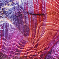 Buy canvas prints of Red Purple Rock Abstract Near Royal Tombs Petra Jordan by William Perry