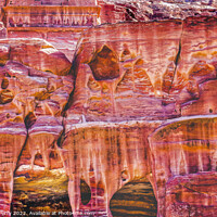 Buy canvas prints of Rose Red Rock Tombs Street of Facades Petra Jordan  by William Perry