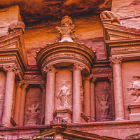 Buy canvas prints of Rose Red Treasury Afternoon Siq Petra Jordan  by William Perry