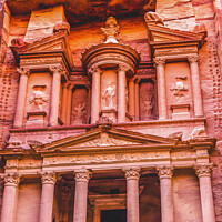 Buy canvas prints of Rose Red Treasury Afternoon Petra Jordan  by William Perry