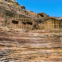 Buy canvas prints of Red Carved Amphitheater Petra Jordan  by William Perry