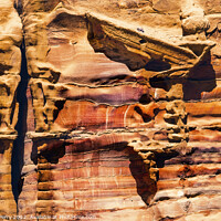 Buy canvas prints of Rose Red Rock Tomb Street of Facades Petra Jordan  by William Perry
