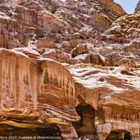 Buy canvas prints of Rock Tombs Street of Facades Petra Jordan  by William Perry