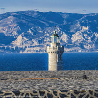 Buy canvas prints of Harbor Lighthouse Building Marseille France by William Perry