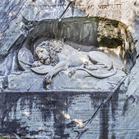 Buy canvas prints of Dying Lion Rock Relief Monument Lucerne Switzerland by William Perry