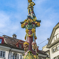 Buy canvas prints of Soldier Statue Fritschi Fountain Lucerne Switzerland by William Perry