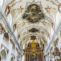 Buy canvas prints of Jesuit Church Basilica Altar Lucerne Switzerland  by William Perry