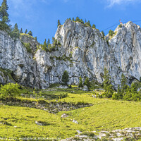 Buy canvas prints of Rock Cliffs Pastures Climbing Mount Pilatus Lucerne Switzerland by William Perry