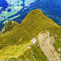 Buy canvas prints of White Church Pastures Mount Pilatus Lucerne Switzerland by William Perry