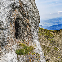 Buy canvas prints of Dragon Trail Rock Cliff Mount Pilatus Lucerne Switzerland by William Perry