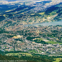 Buy canvas prints of Inner Harbor Mount Pilatus Lake Lucerne Switzerland by William Perry