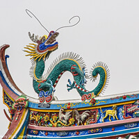 Buy canvas prints of Dragon Roof Zhongde Taoist Temple Xiamen China by William Perry