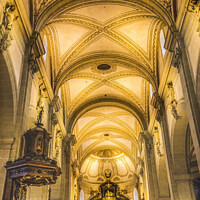 Buy canvas prints of Saint Leodegar Church Basilica Altar Lucerne Switzerland  by William Perry