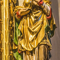 Buy canvas prints of Angel Statue Saint Leodegar Church Lucerne Switzerland by William Perry