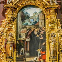 Buy canvas prints of Saint Nicholas Painting Saint Leodegar Church Lucerne Switzerland by William Perry