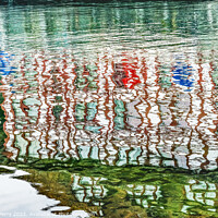 Buy canvas prints of Inner Harbor Buildings Reflection Abstract Lucerne Switzerland by William Perry