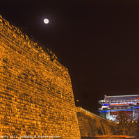 Buy canvas prints of City Wall Park Night Moon Beijing China by William Perry