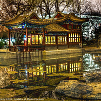 Buy canvas prints of Stone Boat Temple of Sun Pond Reflection Beijing China by William Perry