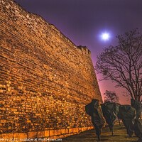 Buy canvas prints of City Wall Park Moon Stars Night Beijing China by William Perry