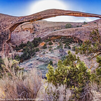 Buy canvas prints of Landscape Arch Sun Devils Garden Arches National Park Moab Utah  by William Perry