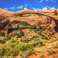 Buy canvas prints of Landscape Arch Devils Garden Arches National Park Moab Utah by William Perry