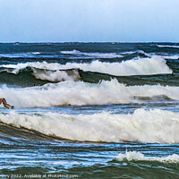 Buy canvas prints of Colorful Surfers Pipeline Waves North Shore Oahu Hawaii by William Perry