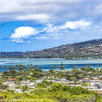 Buy canvas prints of Colorful Homes Ocean Hawaii Kai Honolulu Oahu Hawaii by William Perry