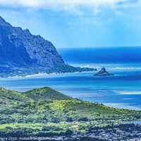 Buy canvas prints of Colorful Chinaman's Hat Island Kaneohe Bay Mountain Oahu Hawaii by William Perry