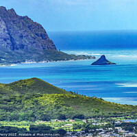 Buy canvas prints of Colorful Chinaman's Hat Island Kaneohe Bay Mountain Oahu Hawaii by William Perry