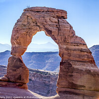 Buy canvas prints of Delicate Arch Rainbow Rock Canyon Arches National  by William Perry